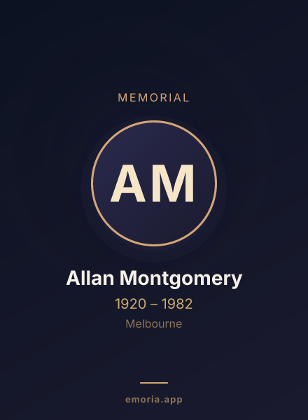 Memorial portrait of Allan Montgomery