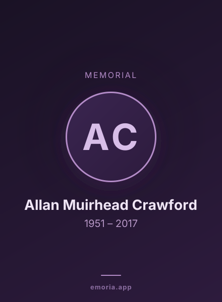 Memorial portrait of Allan Muirhead Crawford