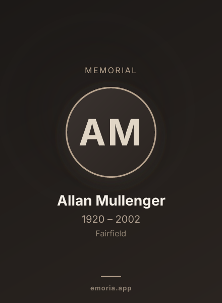 Memorial portrait of Allan Mullenger
