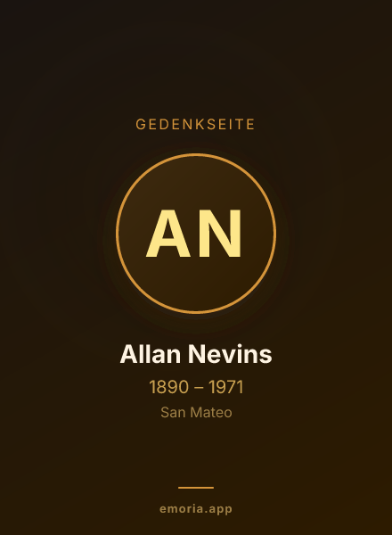 Gedenkportrait von Allan Nevins