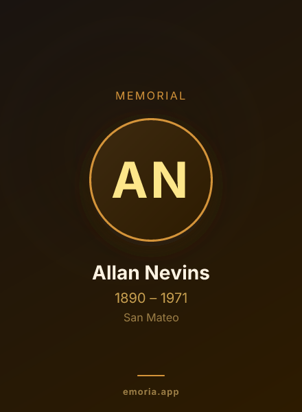 Memorial portrait of Allan Nevins