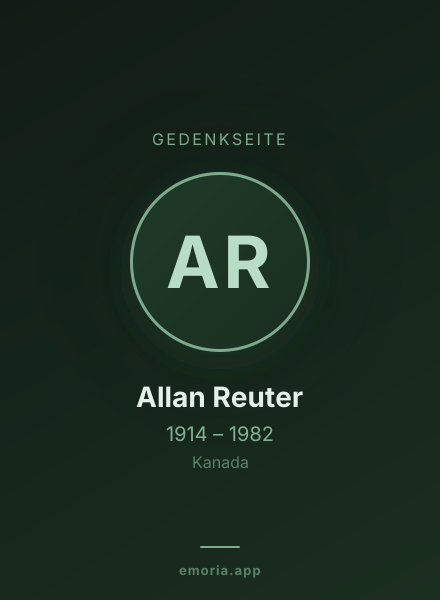 Gedenkportrait von Allan Reuter