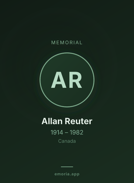 Memorial portrait of Allan Reuter