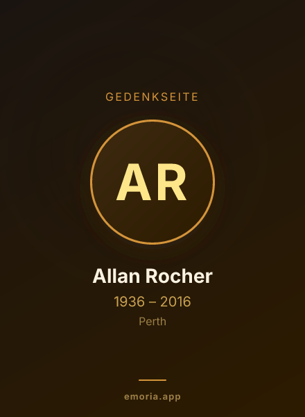 Gedenkportrait von Allan Rocher