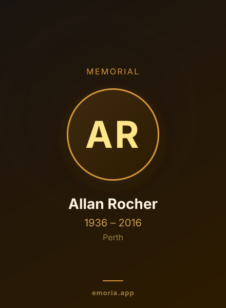 Memorial portrait of Allan Rocher