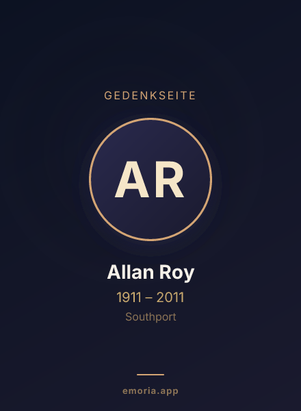 Gedenkportrait von Allan Roy
