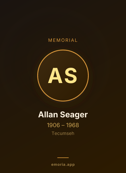 Memorial portrait of Allan Seager