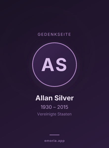 Gedenkportrait von Allan Silver