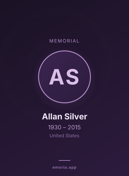 Memorial portrait of Allan Silver