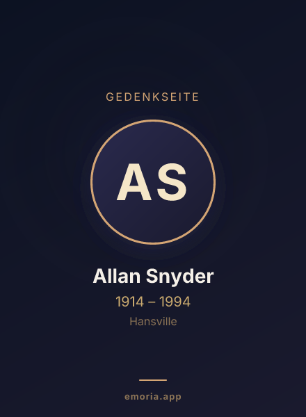 Gedenkportrait von Allan Snyder