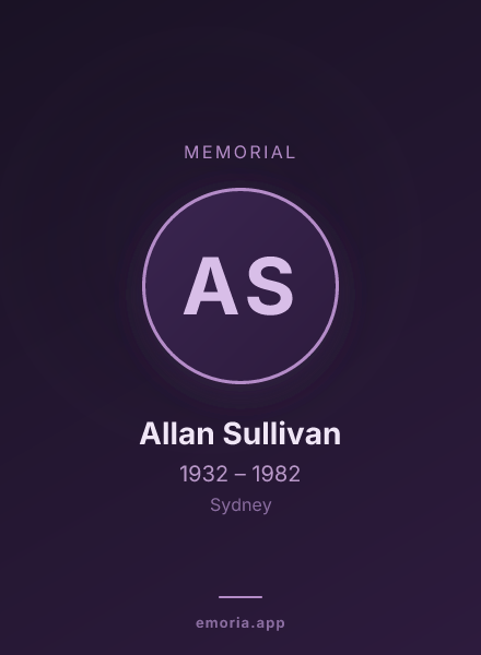 Memorial portrait of Allan Sullivan