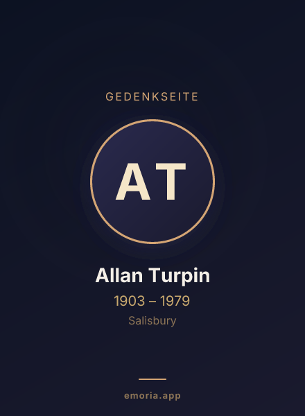 Gedenkportrait von Allan Turpin