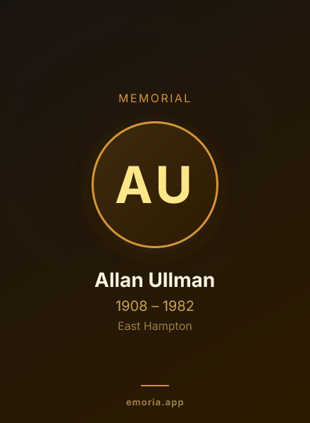 Memorial portrait of Allan Ullman