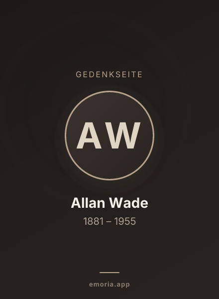 Gedenkportrait von Allan Wade