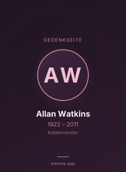 Gedenkportrait von Allan Watkins