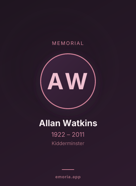 Memorial portrait of Allan Watkins