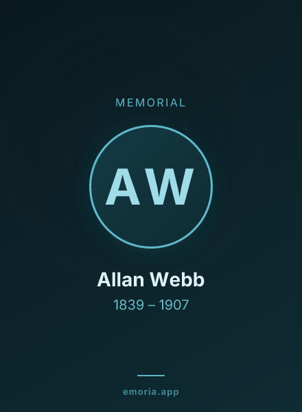 Memorial portrait of Allan Webb