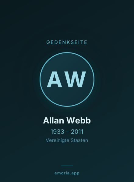 Gedenkportrait von Allan Webb