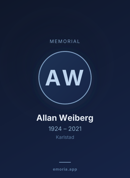 Memorial portrait of Allan Weiberg