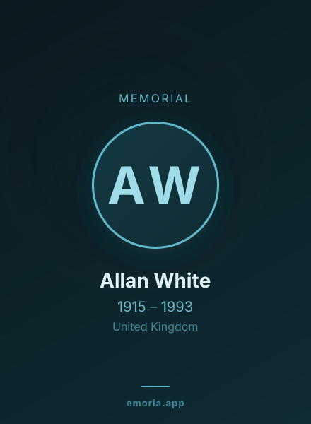 Memorial portrait of Allan White
