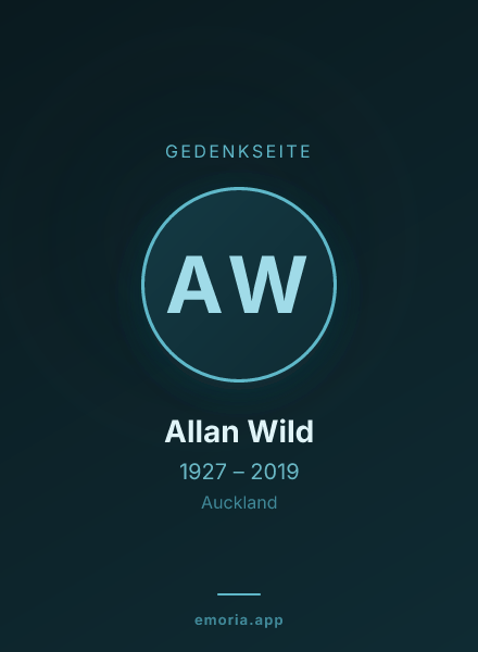Gedenkportrait von Allan Wild