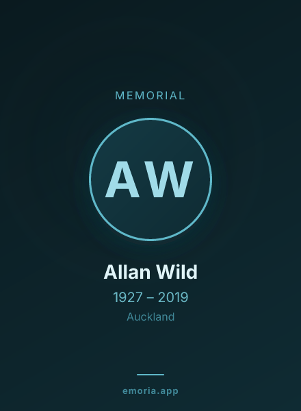 Memorial portrait of Allan Wild