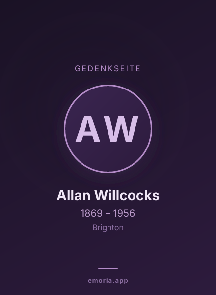 Gedenkportrait von Allan Willcocks