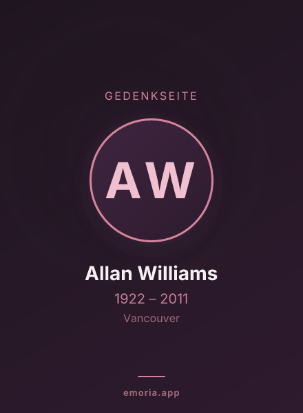 Gedenkportrait von Allan Williams
