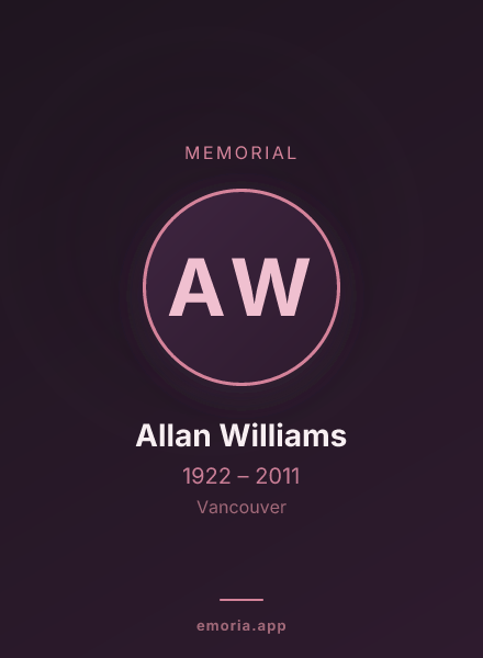 Memorial portrait of Allan Williams