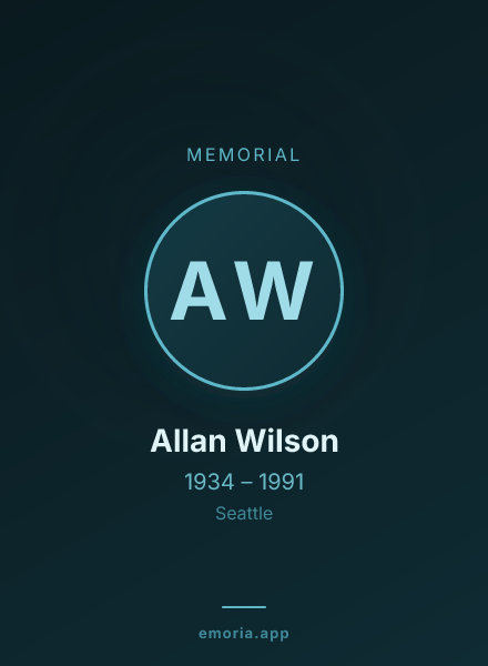 Memorial portrait of Allan Wilson