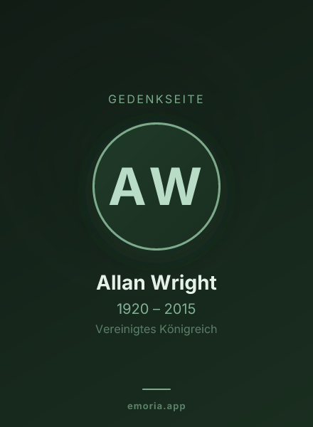 Gedenkportrait von Allan Wright