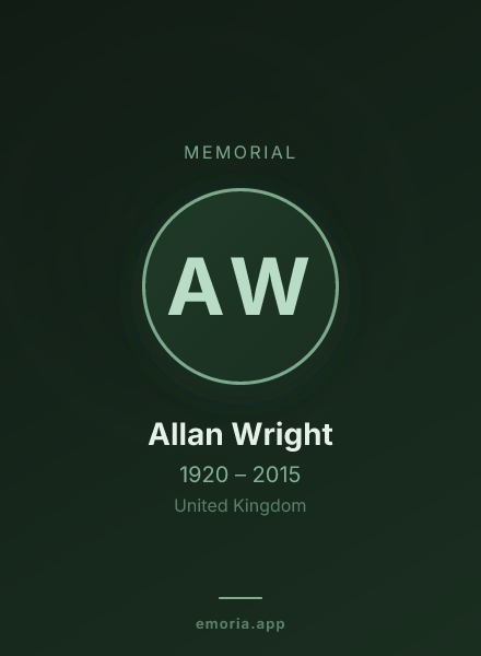 Memorial portrait of Allan Wright