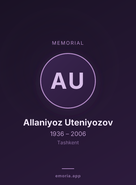 Memorial portrait of Allaniyoz Uteniyozov