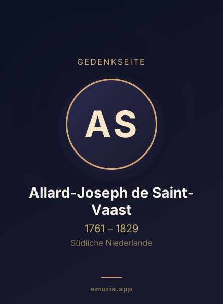Gedenkportrait von Allard-Joseph de Saint-Vaast