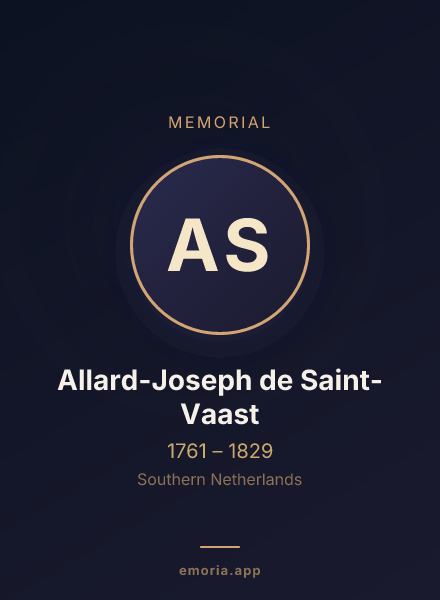 Memorial portrait of Allard-Joseph de Saint-Vaast