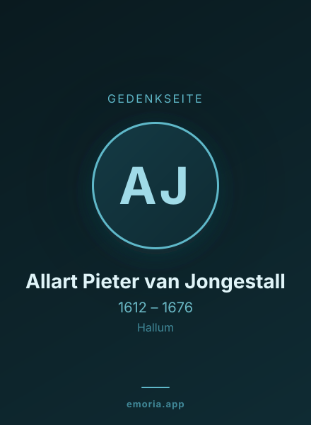 Gedenkportrait von Allart Pieter van Jongestall
