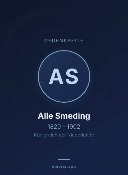 Gedenkportrait von Alle Smeding