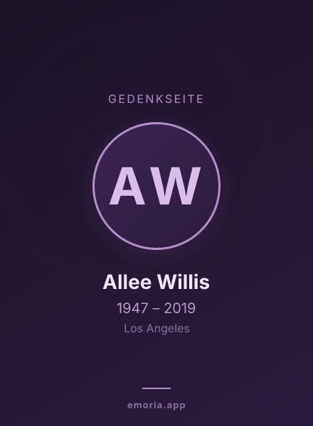 Gedenkportrait von Allee Willis