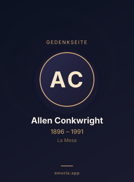 Gedenkportrait von Allen Conkwright