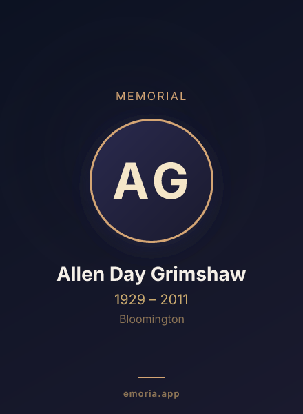 Memorial portrait of Allen Day Grimshaw
