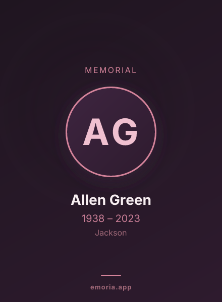 Memorial portrait of Allen Green