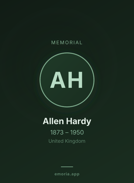 Memorial portrait of Allen Hardy