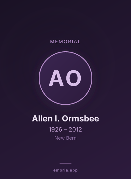 Memorial portrait of Allen I. Ormsbee