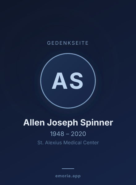 Gedenkportrait von Allen Joseph Spinner