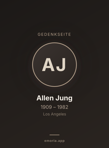 Gedenkportrait von Allen Jung