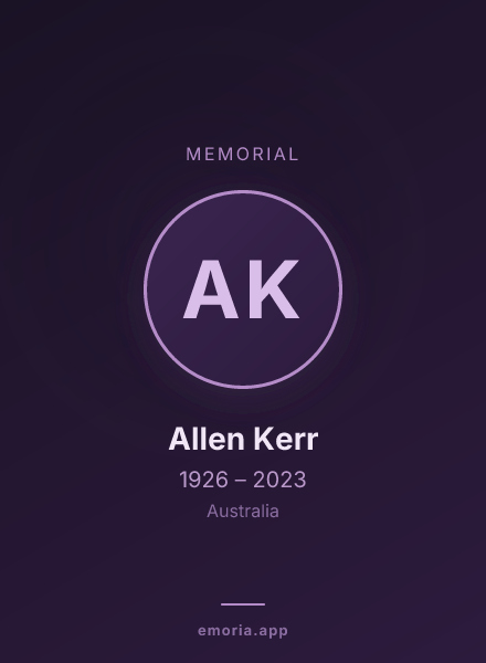 Memorial portrait of Allen Kerr