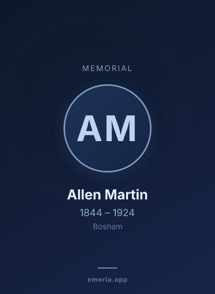 Memorial portrait of Allen Martin