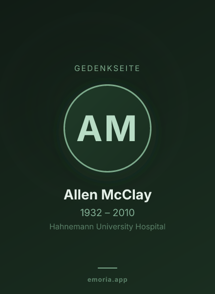 Gedenkportrait von Allen McClay