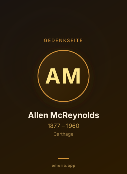 Gedenkportrait von Allen McReynolds