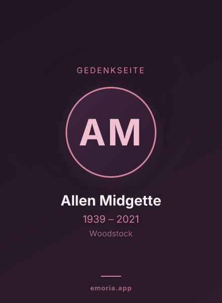 Gedenkportrait von Allen Midgette